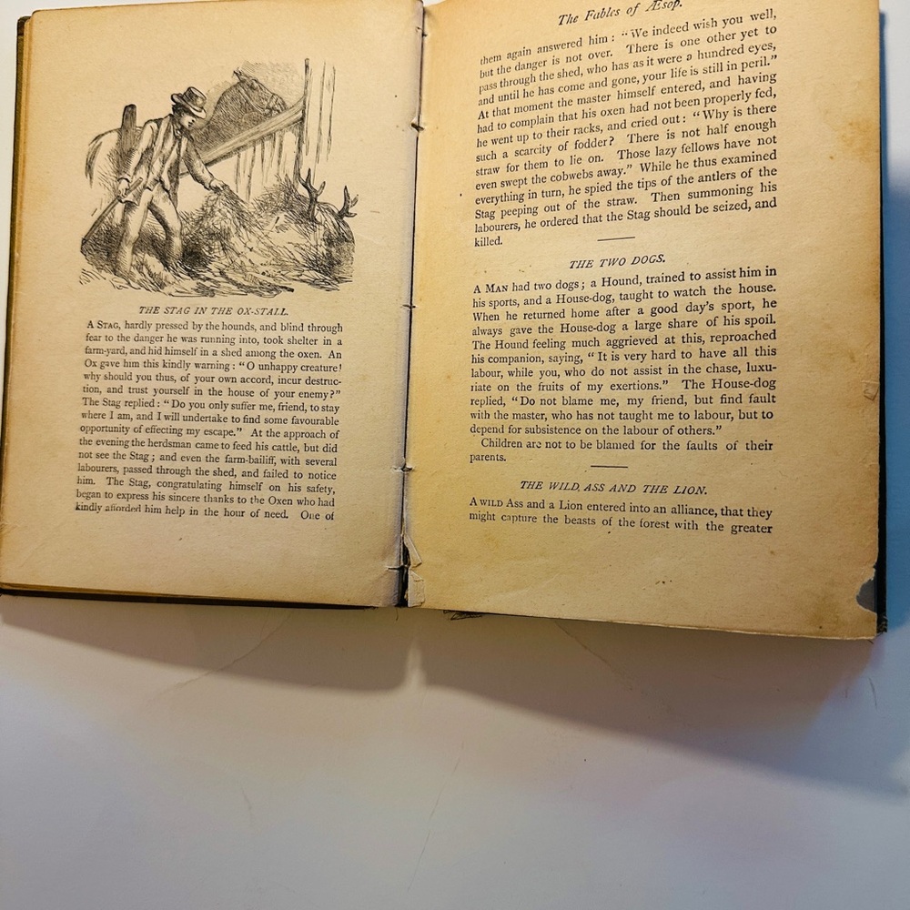 Geo. Fyler  Book Townsend Aesop THREE HUNDRED AESOP'S FABLES Antique Book - Picture 3 of 11